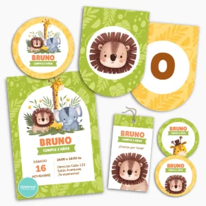 Kit Imprimible Animalitos De La Selva Verde