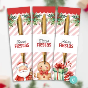 Kit Imprimible Navidad Papa Noel Rojo Porta Lapicera